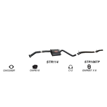 Redback 2.5" Catback Exhaust for Holden Statesman (01/1990 - 1995), Caprice (01/1994 - 01/1995) - Brixton 4x4 - Buy Online Now!